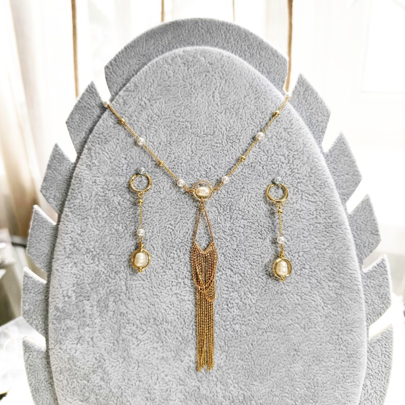 Изображение товара: Комплект жемчужный серьги и подвеска