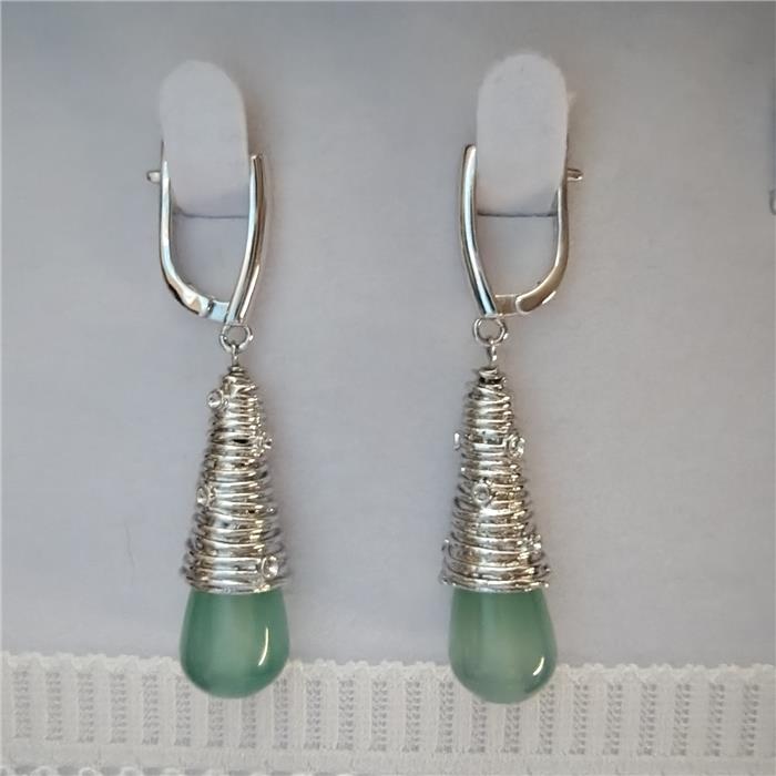 Миниатюра товара: Серьги "Изумрудная капель"