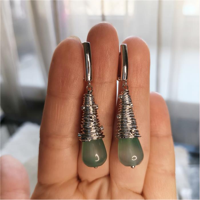 Миниатюра товара: Серьги "Изумрудная капель"