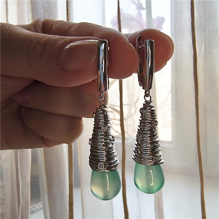 Миниатюра товара: Серьги "Изумрудная капель"